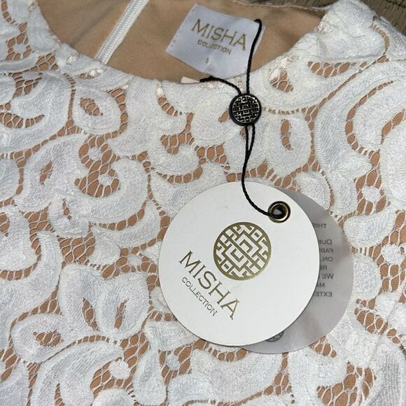 NWT Misha Rosie Dress 👗 Lace over nude lining. Gorgeous! Wedding 💒 ready! - Picture 9 of 17